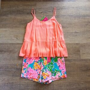 Lilly Pulitzer NWT Abena Tank Top & Callahan Shorts Outfit Set 2 /M